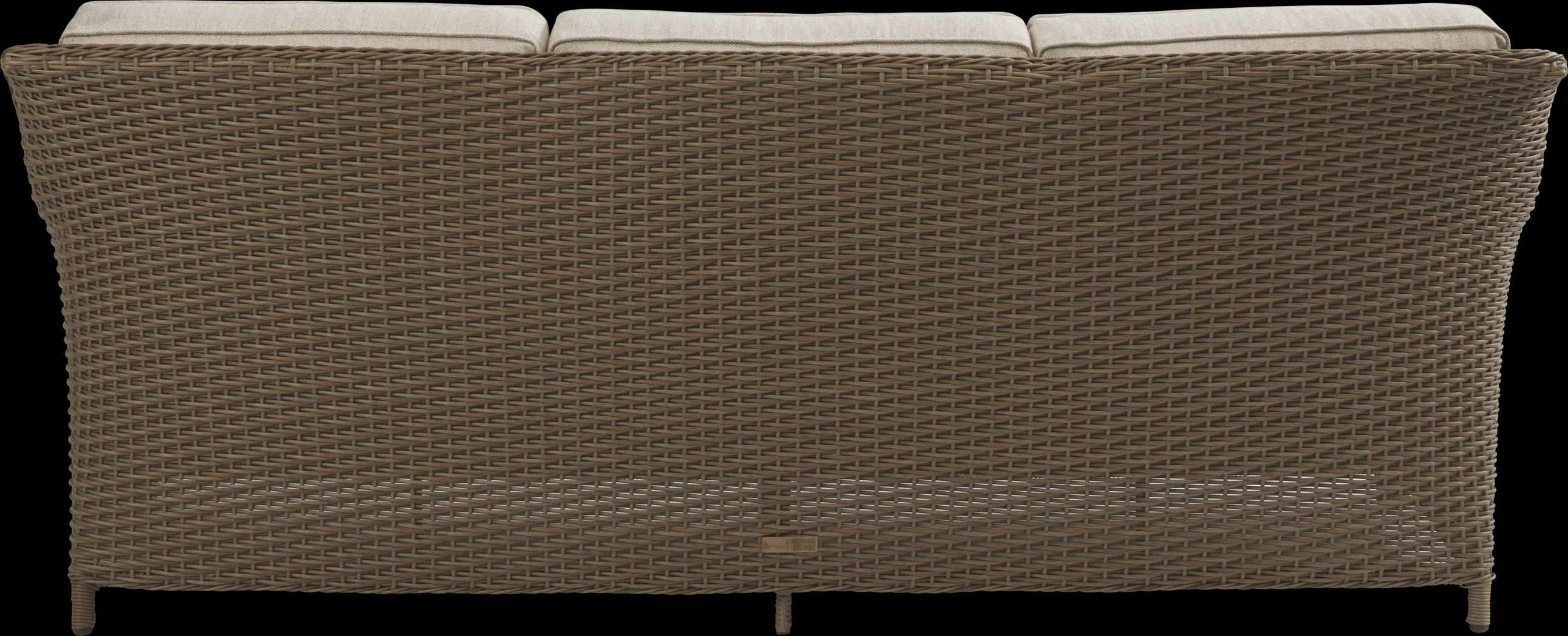 Ridgecrest Brown Outdoor Sofa with Pebble Cushions - Thumbnail - Image 2