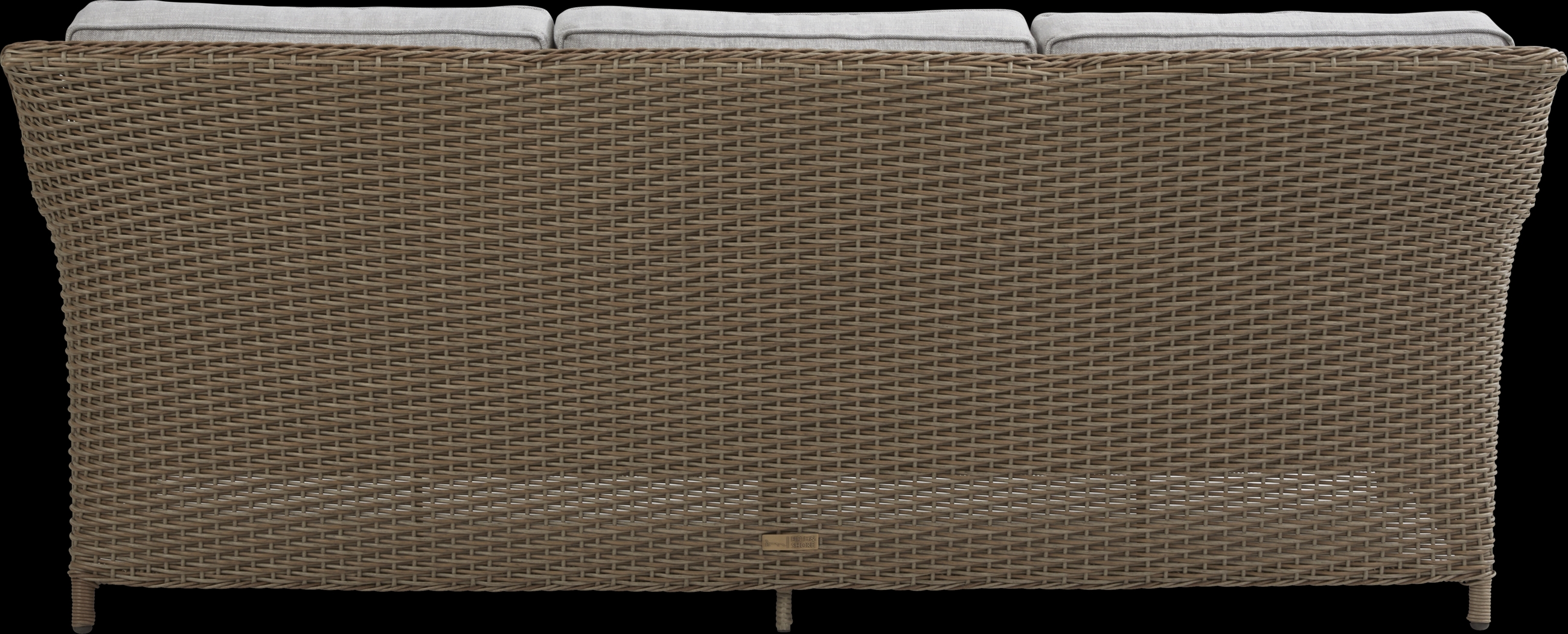 Ridgecrest Gray 4 pc Outdoor Sofa Seating Set With Slate Cushions - Thumbnail - Image 3