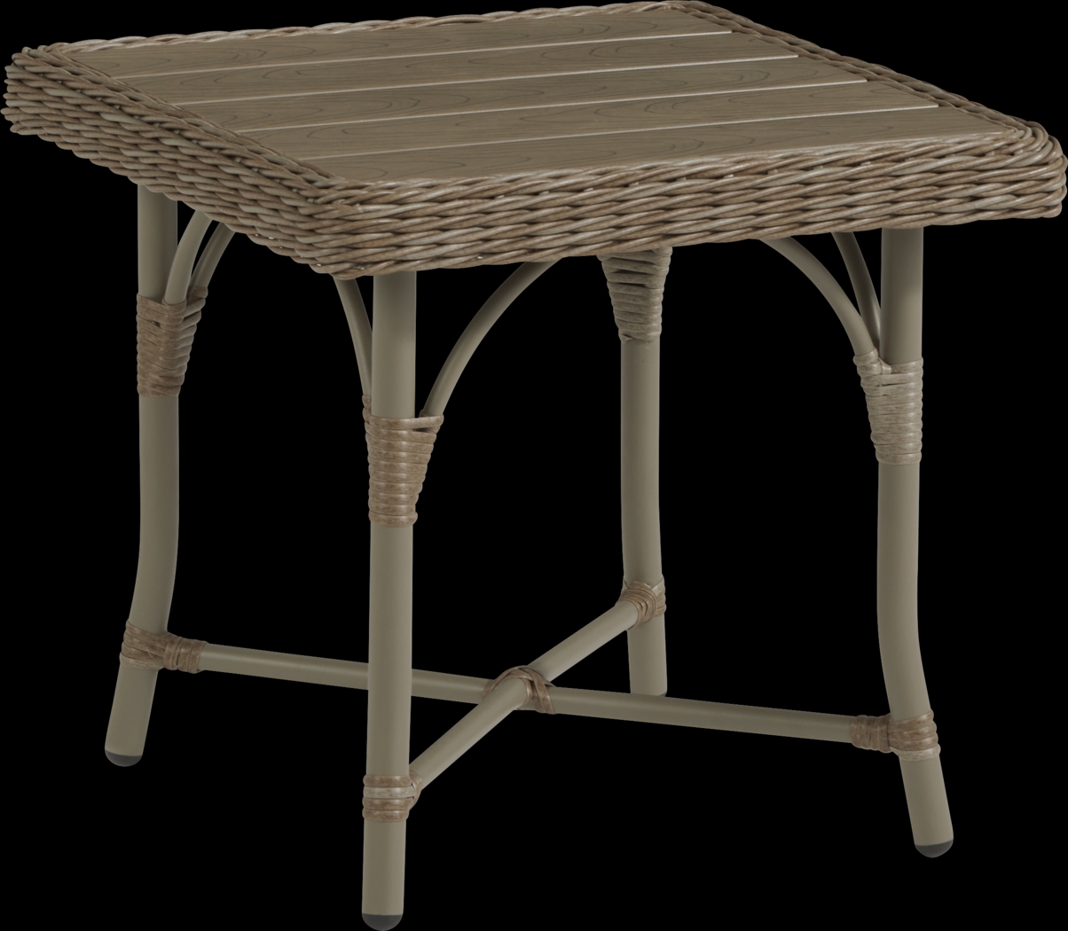 Ridgecrest Brown Outdoor Square End Table - Thumbnail - Image 1