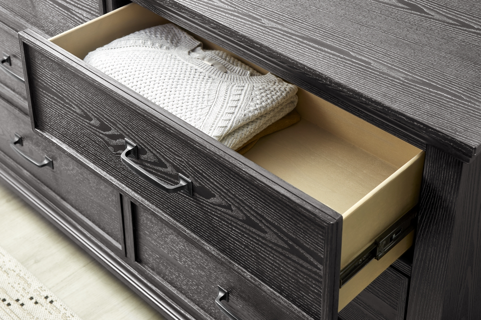 Ridgefield Ebony 5 Pc King Panel Bedroom - Thumbnail - Image 7