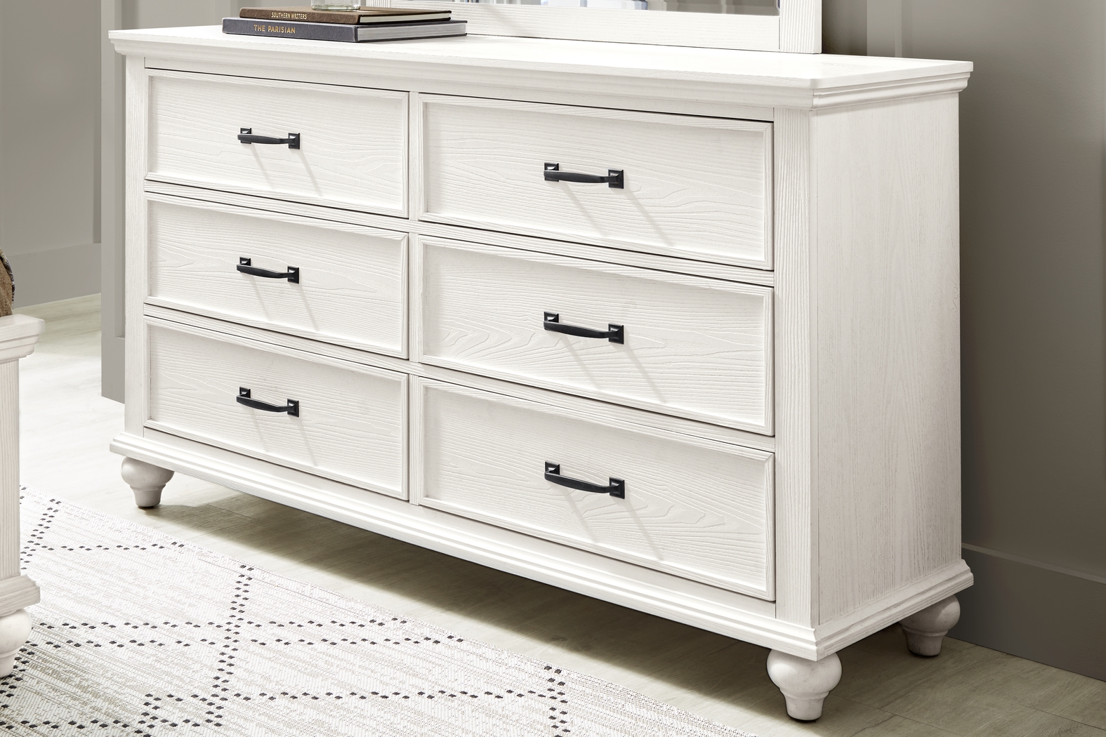 Ridgefield White 7 Pc King Panel Bedroom - Thumbnail - Image 6