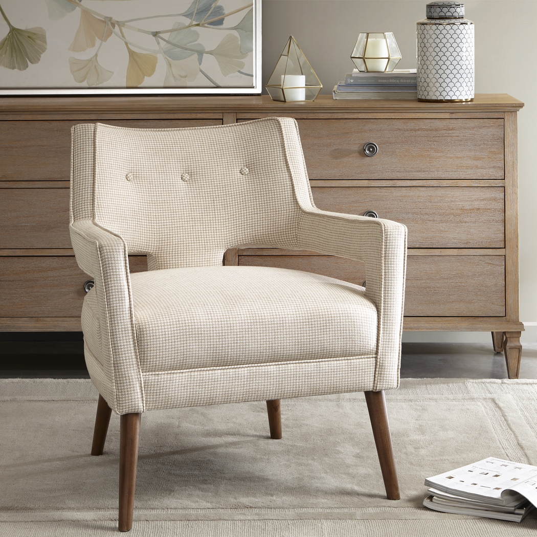 Ridgemar Cream Accent Chair - Thumbnail - Image 6