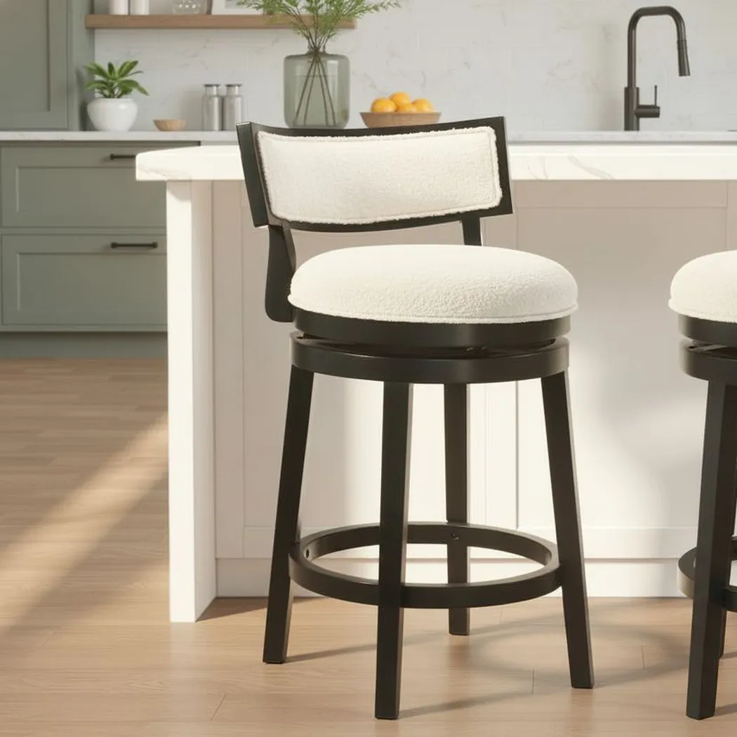 Ridgemark Black Swivel Counter Height Stool - Thumbnail - Image 2