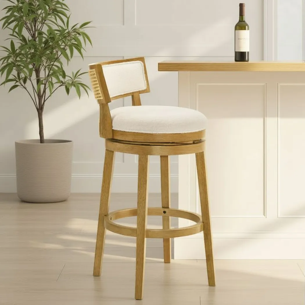 Ridgemark Natural Swivel Barstool - Thumbnail - Image 2