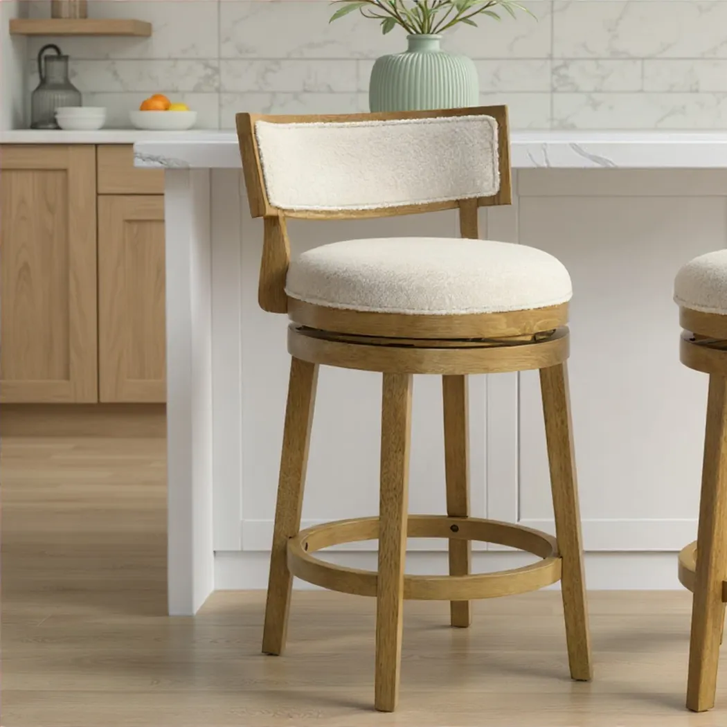 Ridgemark Natural Swivel Counter Height Stool - Thumbnail - Image 2