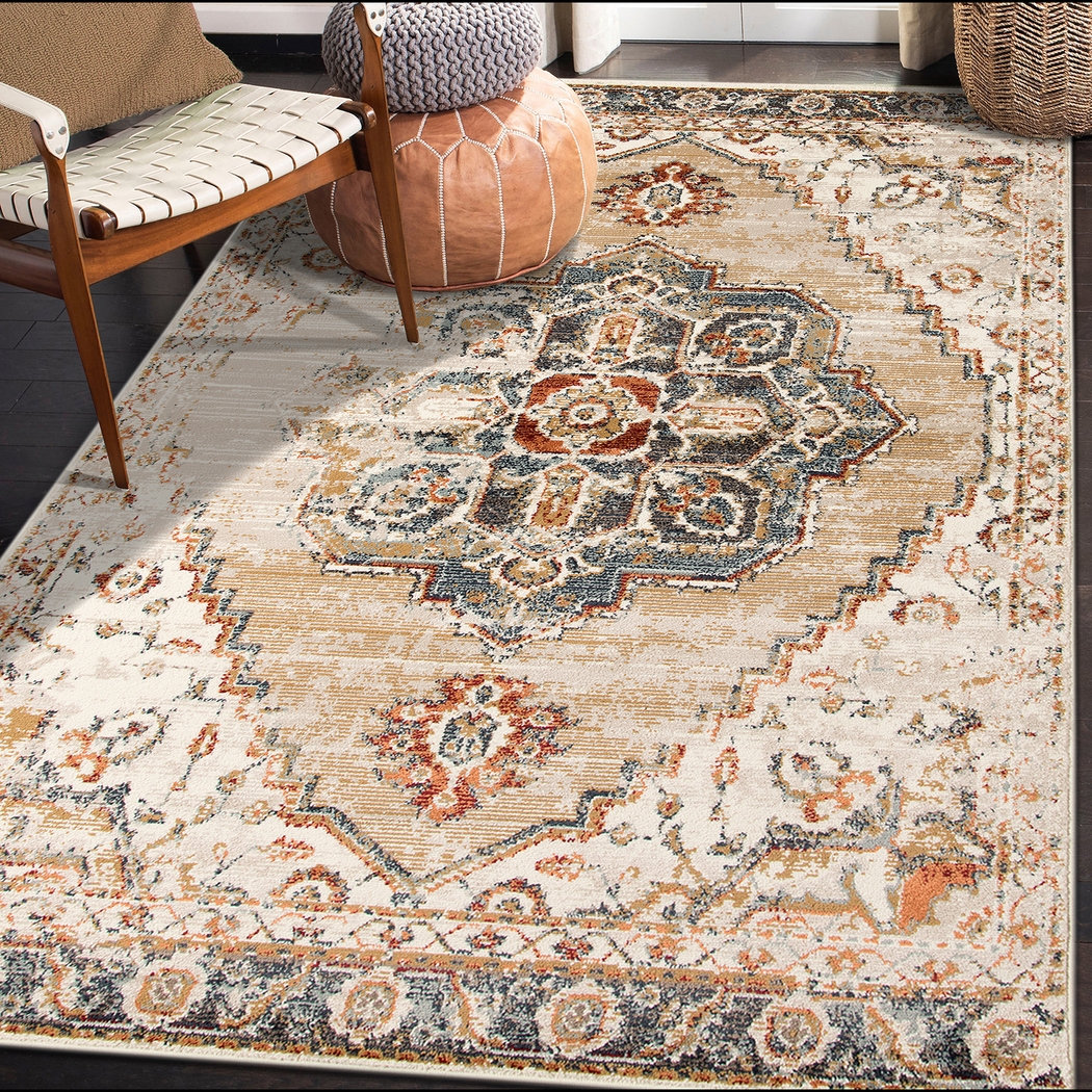 Ridgena Gold 5'1 x 7'6 Rug - Thumbnail - Image 2