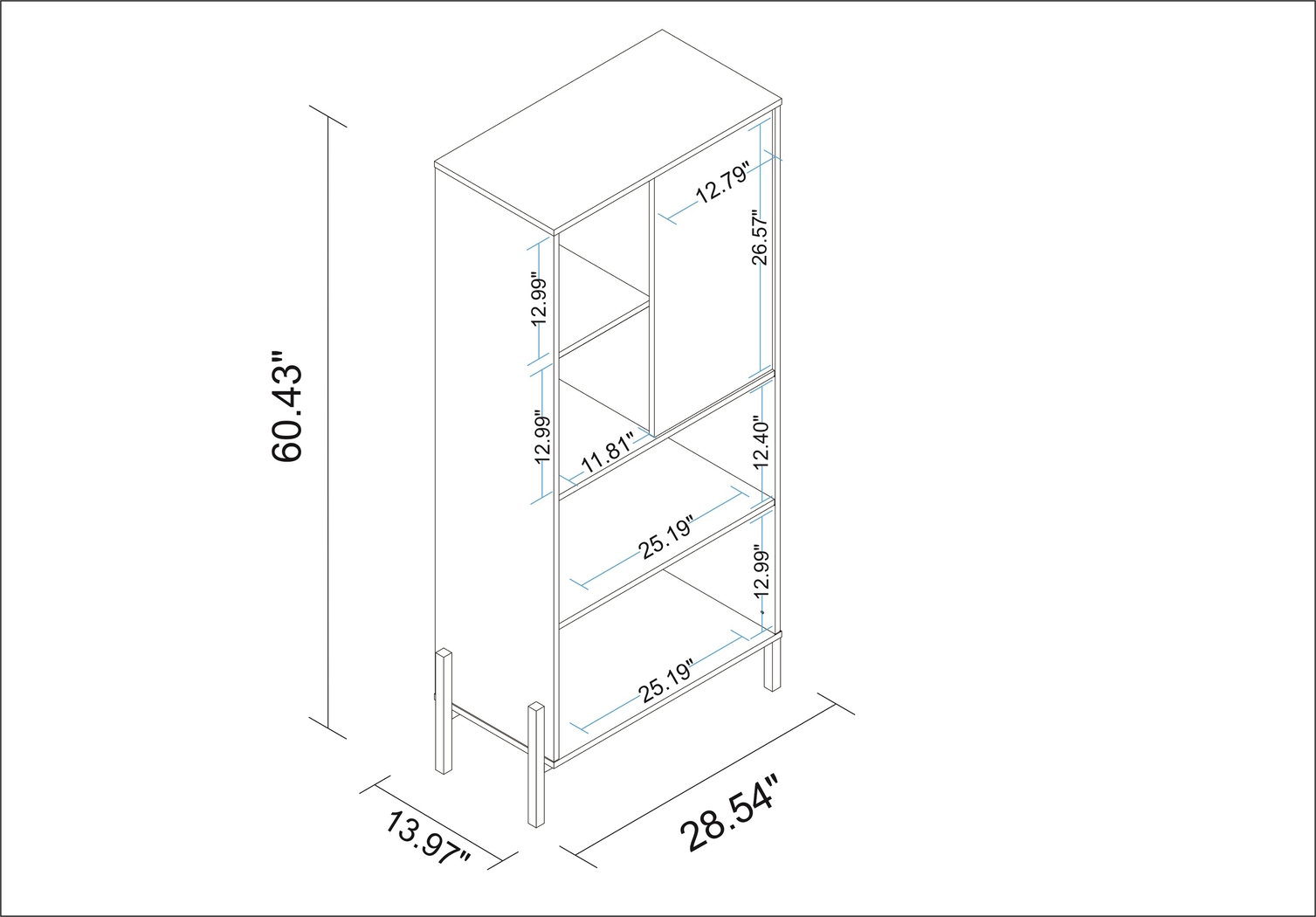 Ridgesmill Black Bookcase - Thumbnail - Image 5