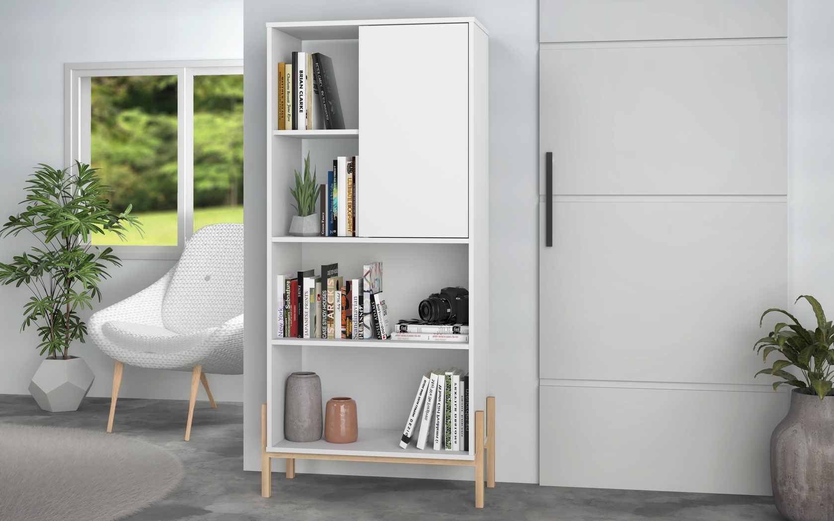 Ridgesmill White Bookcase - Thumbnail - Image 6