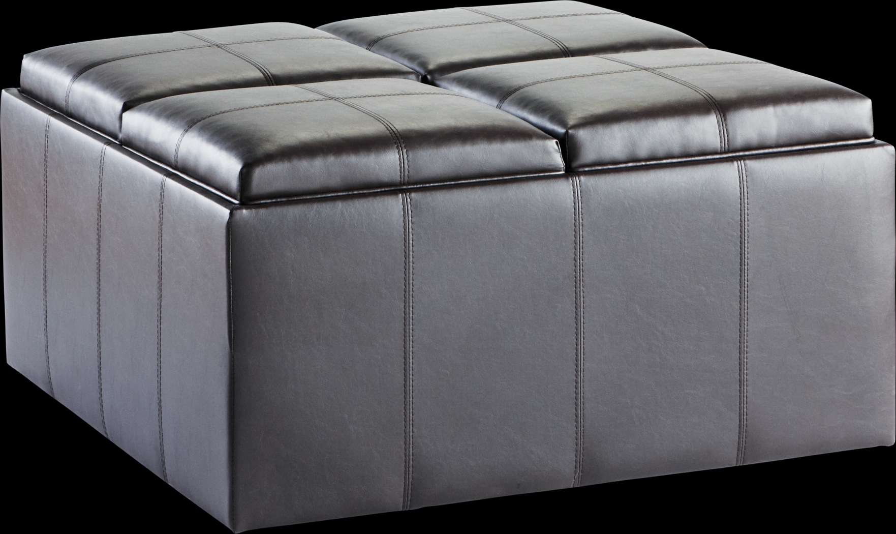 Ridgeville Brown Storage Ottoman - Thumbnail - Image 2