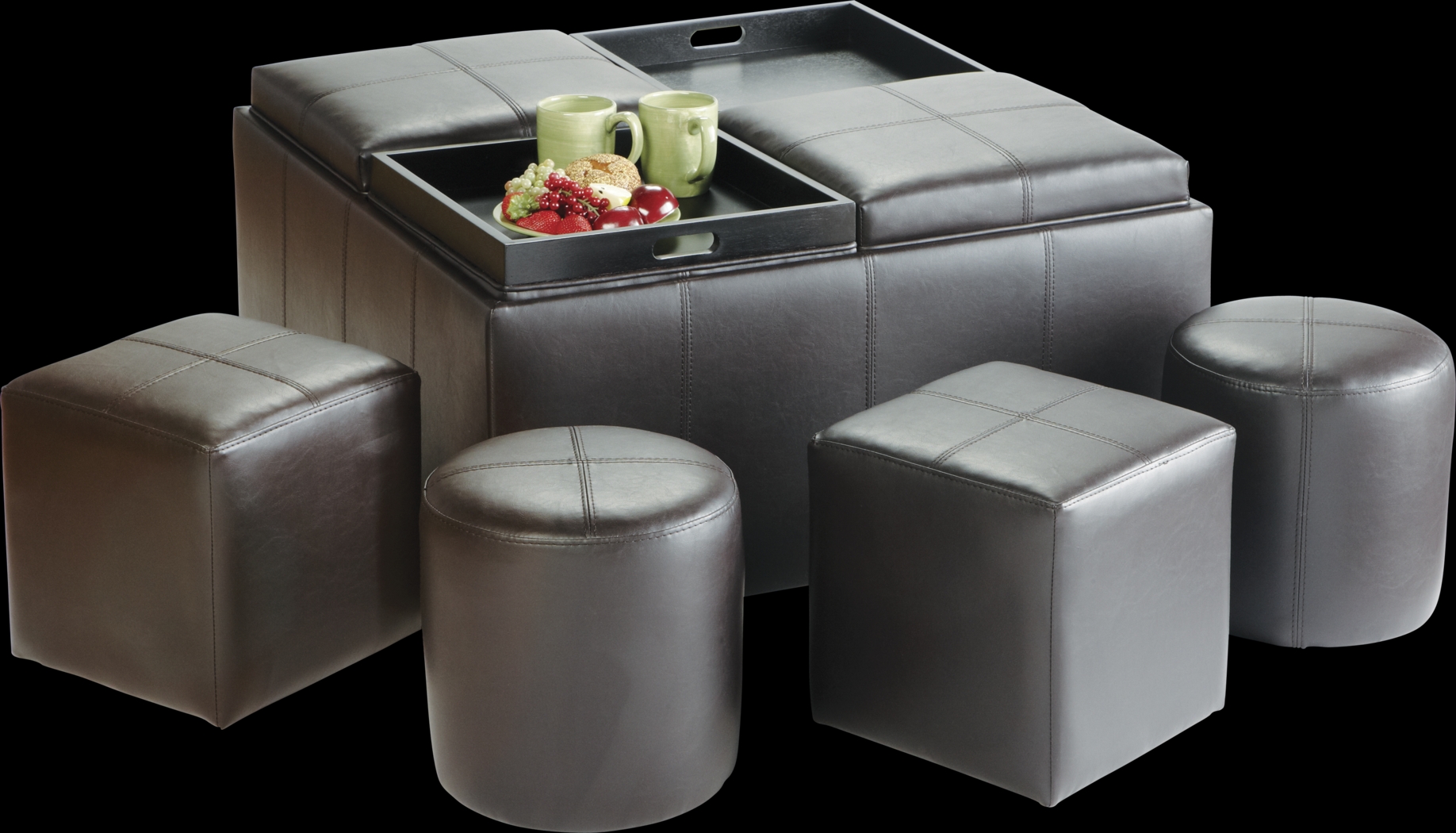 Ridgeville Brown Storage Ottoman - Thumbnail - Image 1