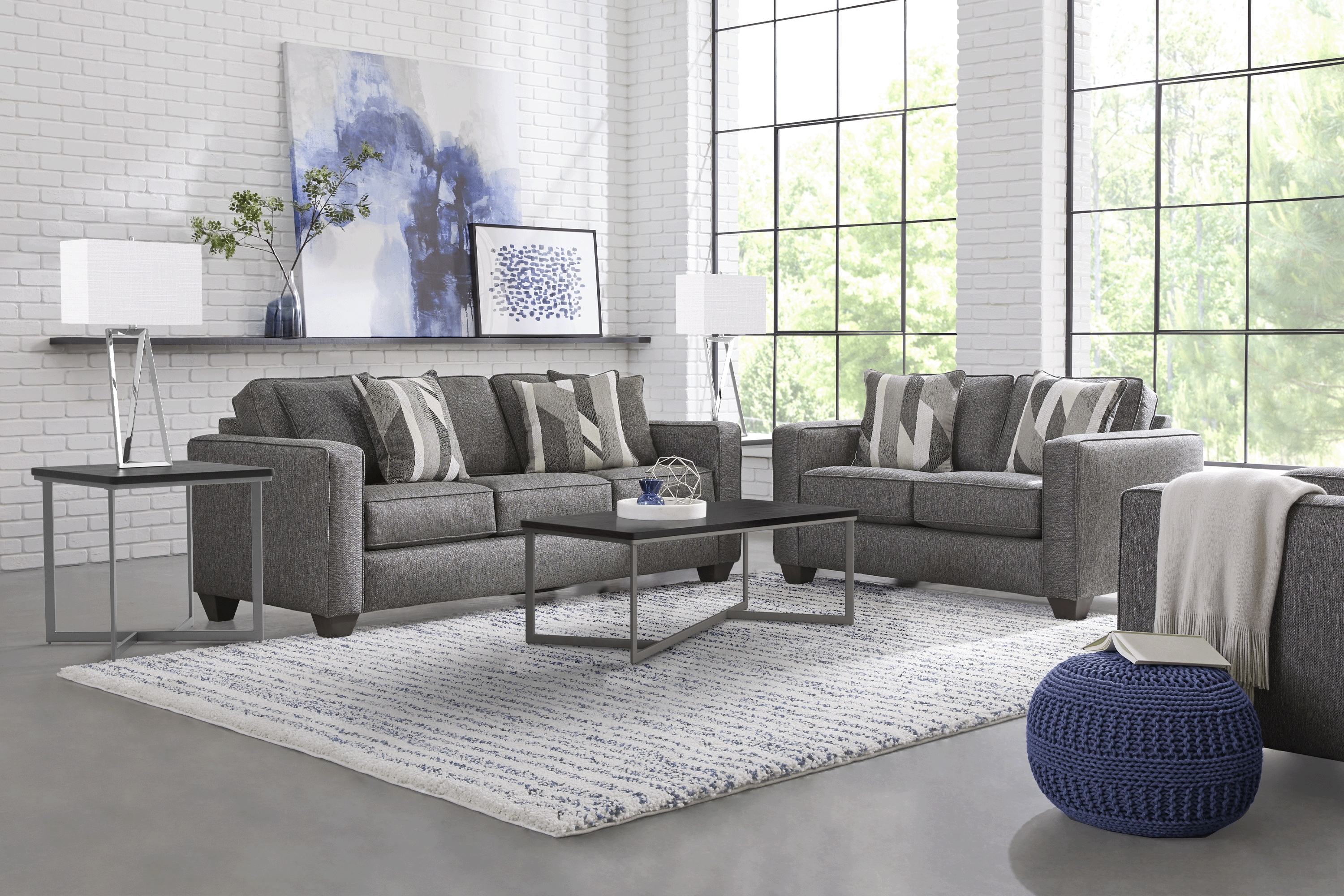 Ridgewater Graphite 7 Pc Living Room - Thumbnail - Image 1