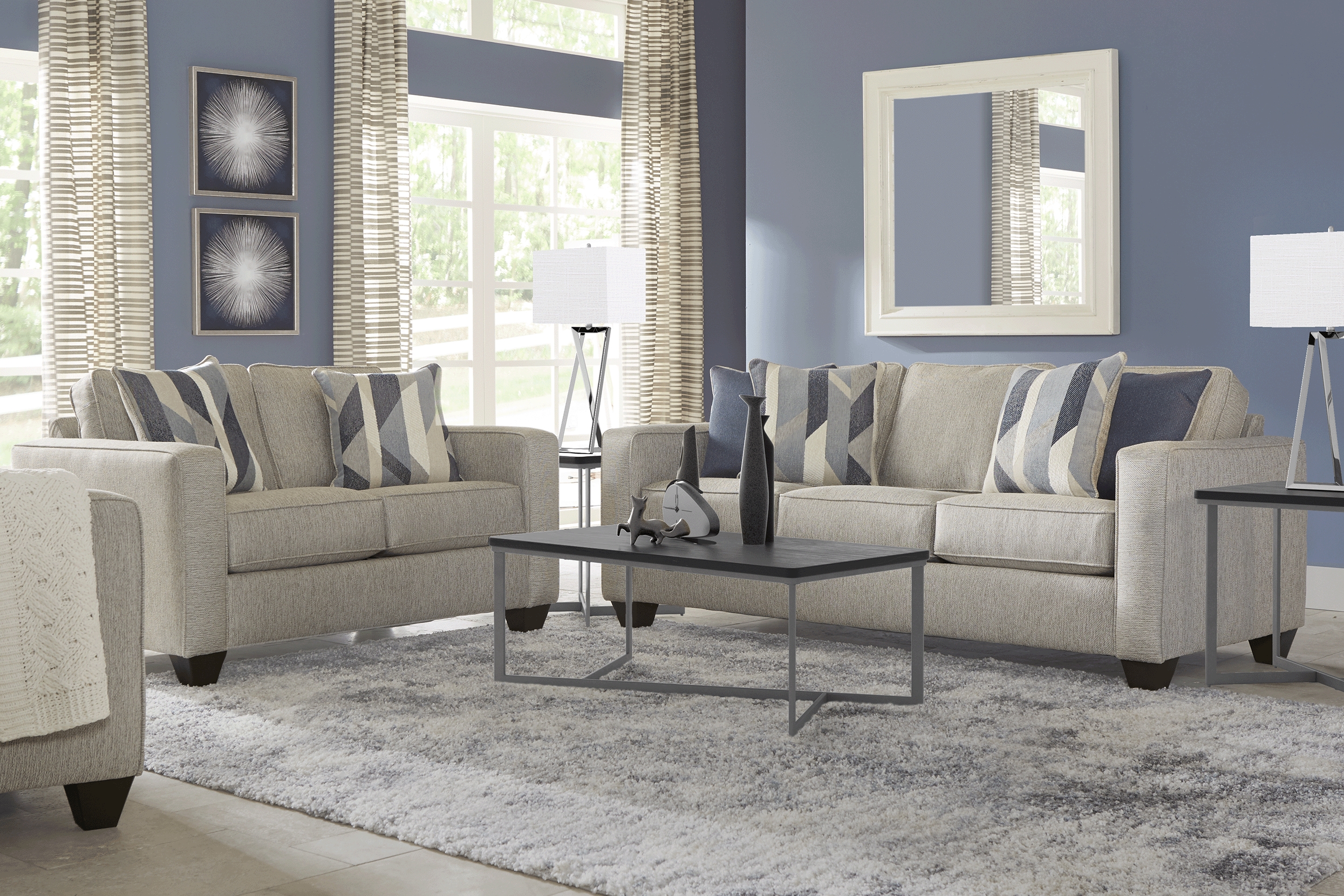 Ridgewater Light Gray 5 Pc Living Room - Thumbnail - Image 1