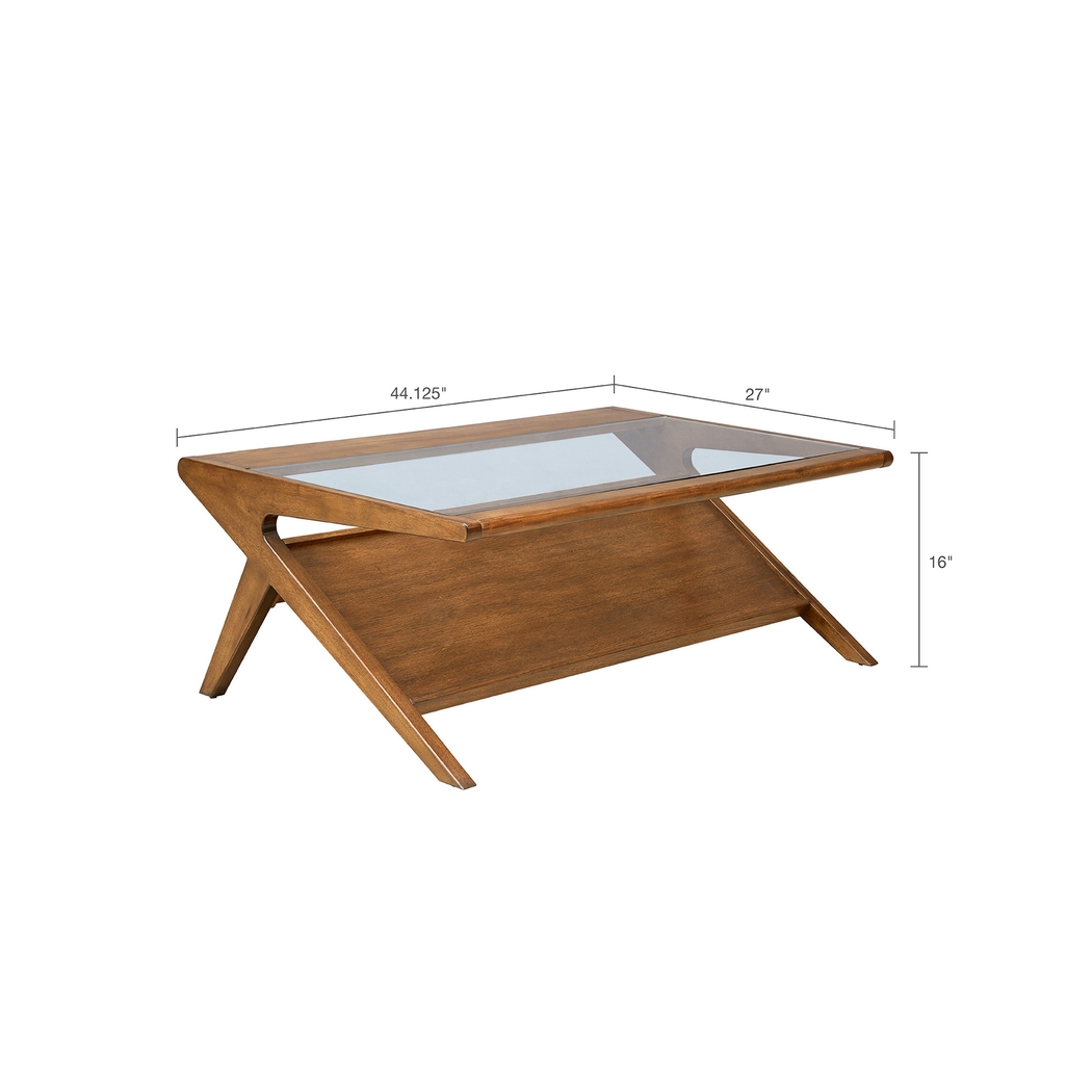 Ridien Pecan Cocktail Table - Thumbnail - Image 2
