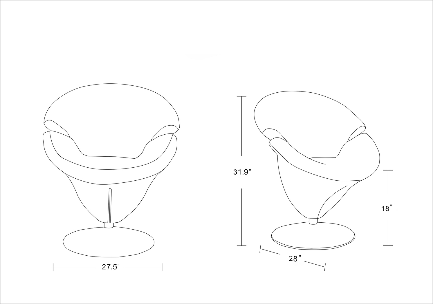 Rienders Orange Accent Chair - Thumbnail - Image 6