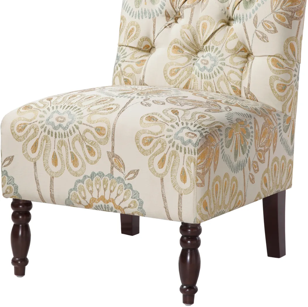 Rietta Cream Accent Chair - Thumbnail - Image 3