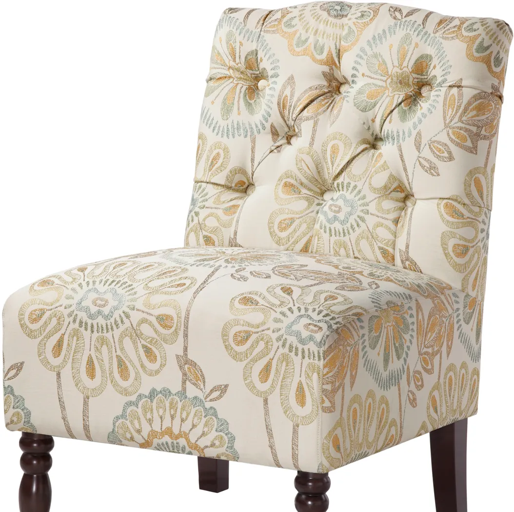 Rietta Cream Accent Chair - Thumbnail - Image 4