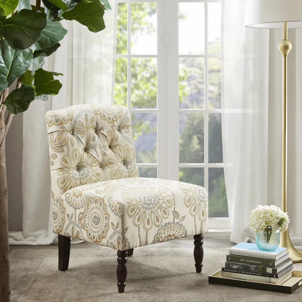 Rietta Cream Accent Chair - Thumbnail - Image 5