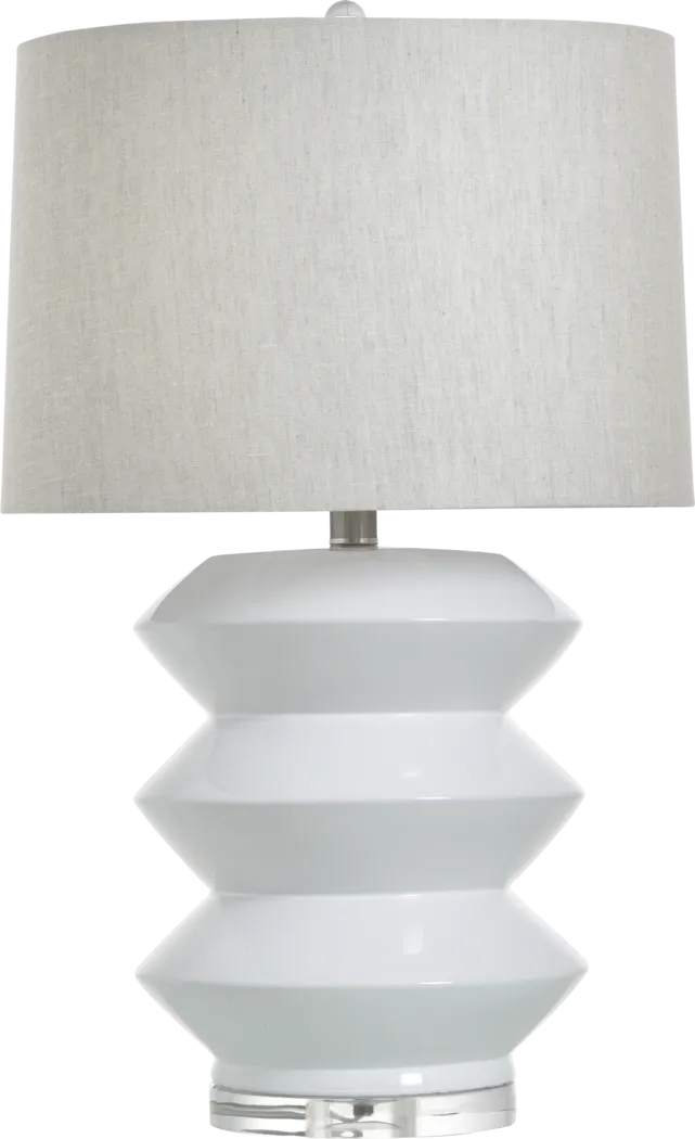 Riged Hollow White Lamp - Thumbnail - Image 1