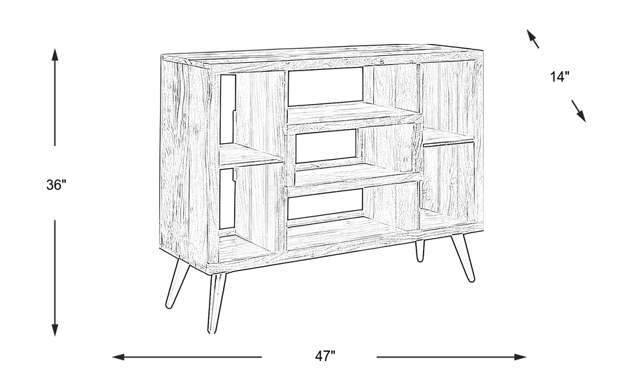 Dimension Image. Please refer to the Dimension Tab on this page for dimension details.