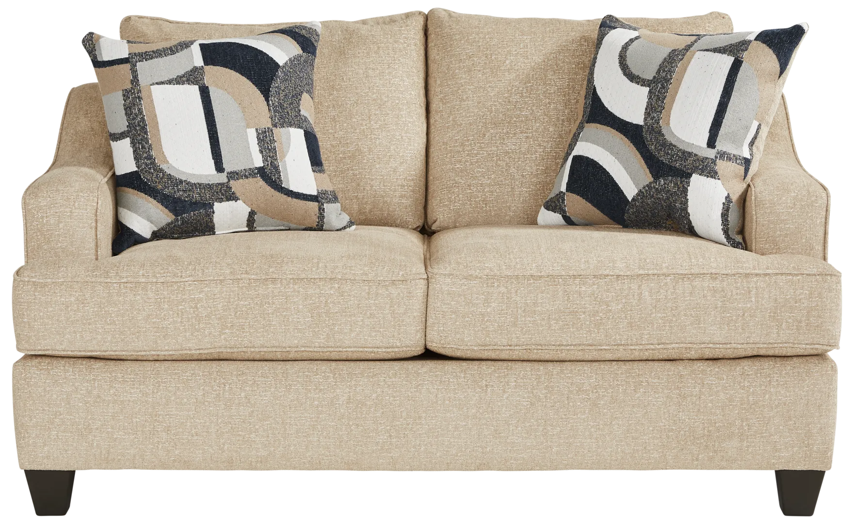 beige loveseat