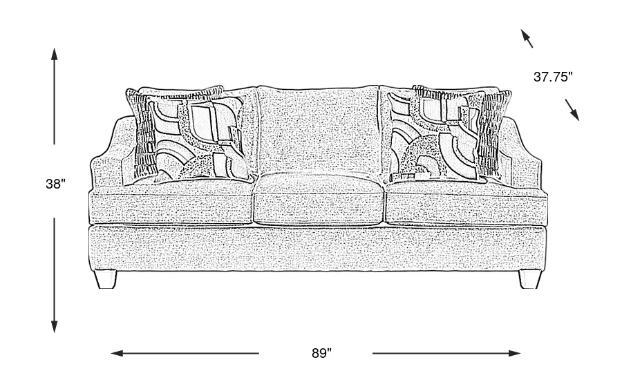 Dimension Image. Please refer to the Dimension Tab on this page for dimension details.