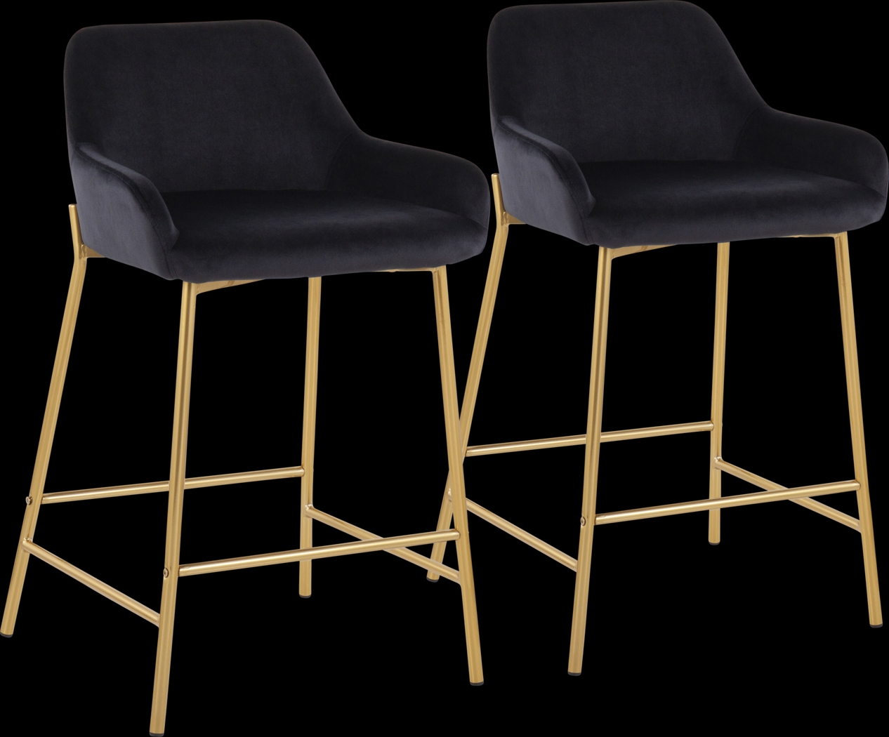 Rimcrest Black Counter Height Stool Set of 2 - Thumbnail - Image 1