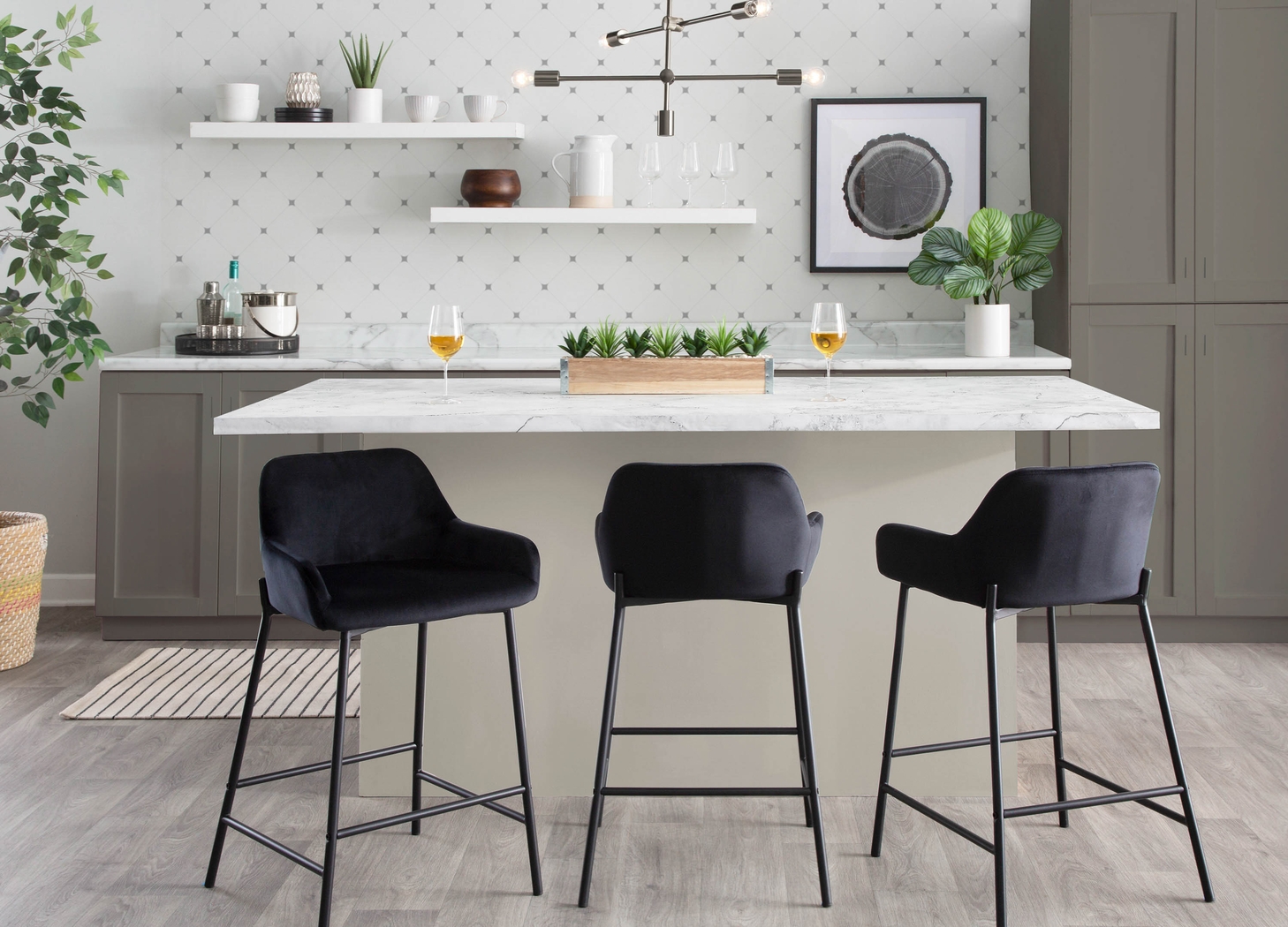 Rimcrest II Black Counter Height Stool Set of 2 - Thumbnail - Image 8