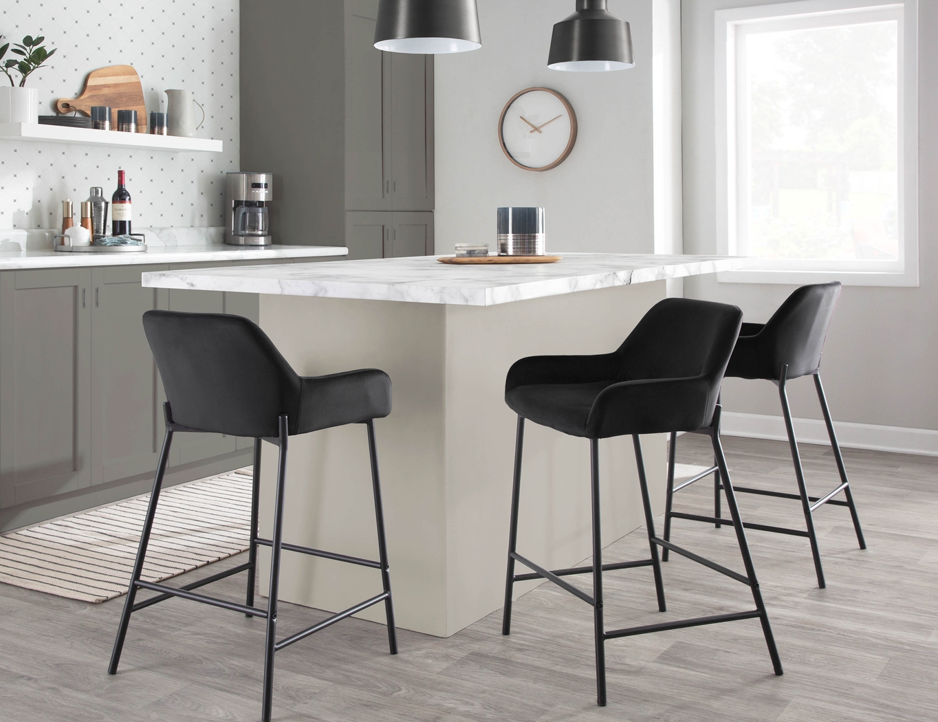 Rimcrest II Black Counter Height Stool Set of 2 - Thumbnail - Image 9