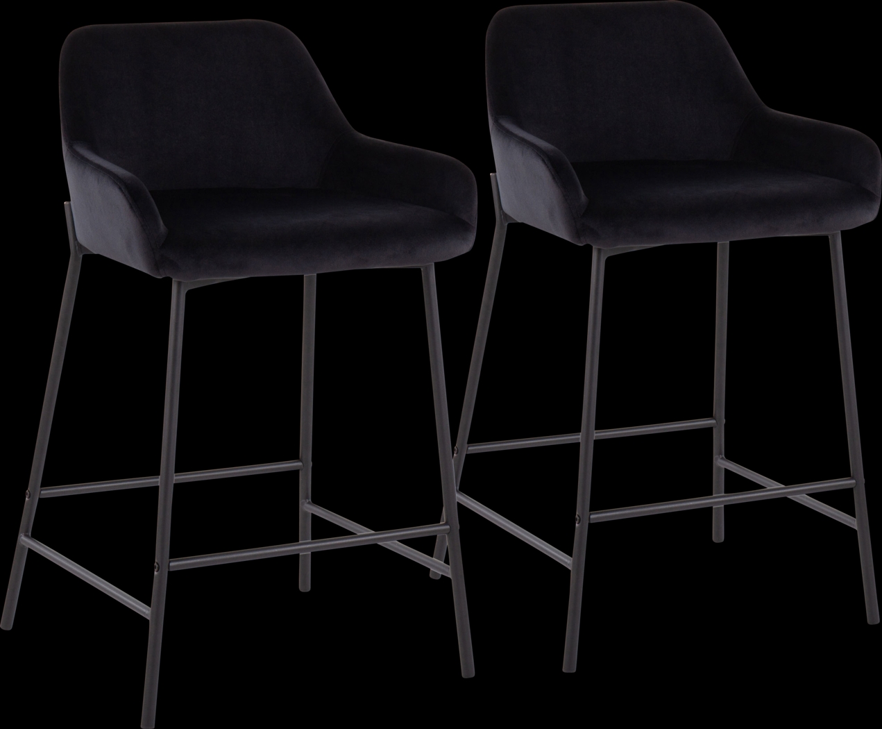 Rimcrest II Black Counter Height Stool Set of 2 - Thumbnail - Image 1