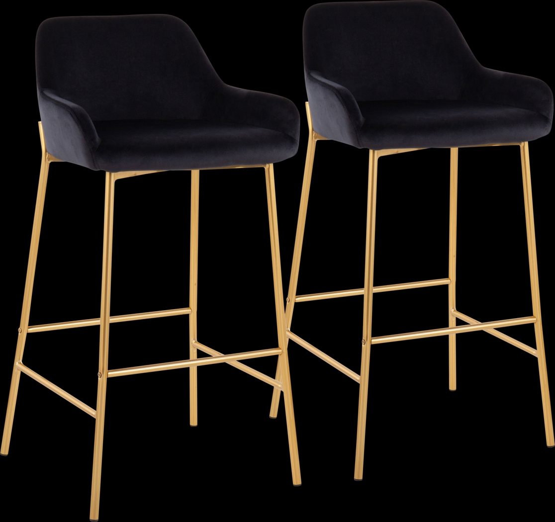 Rimcrest I Black Barstool Set of 2 - Thumbnail - Image 1