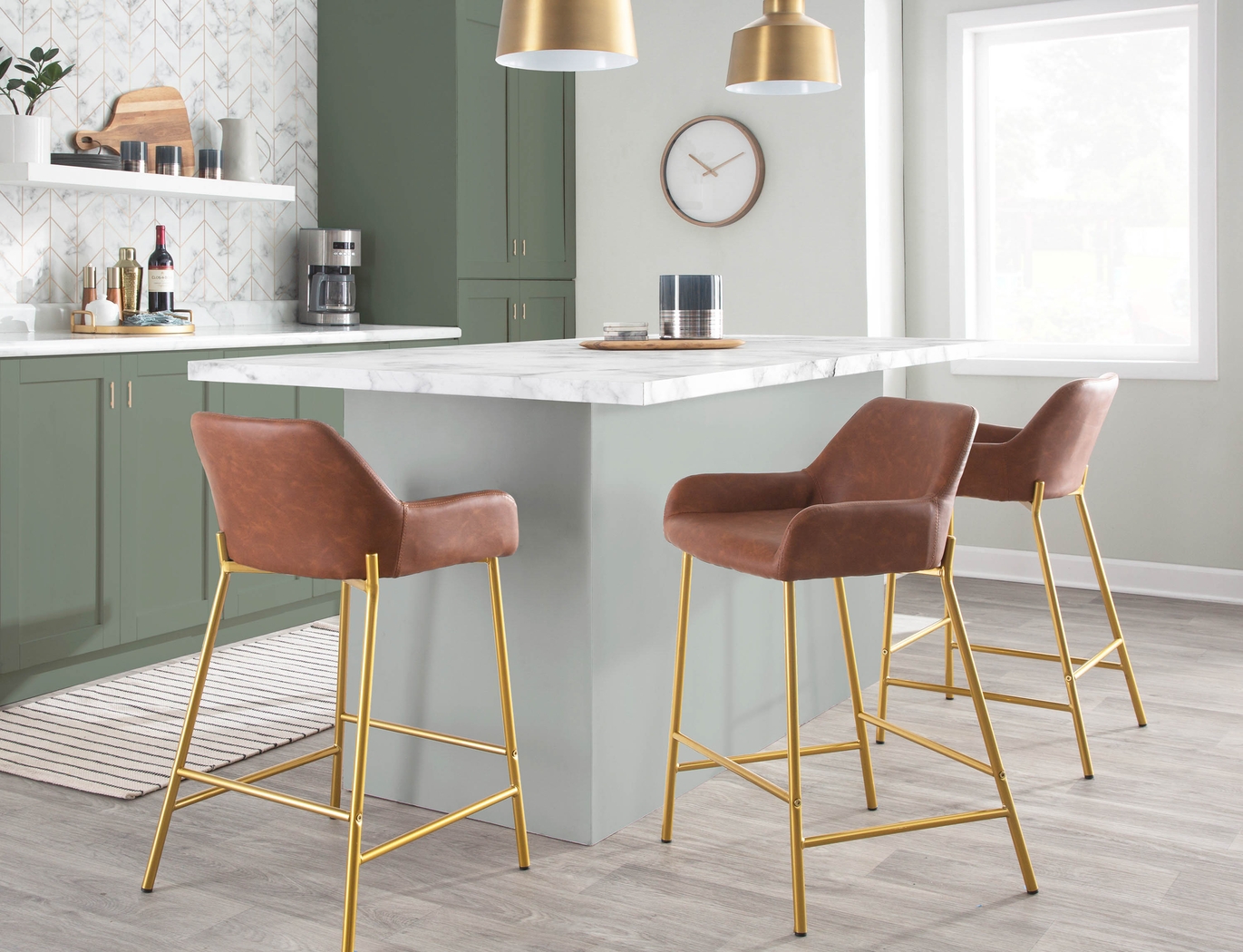 Rimcrest I Camel Counter Height Stool Set of 2 - Thumbnail - Image 9