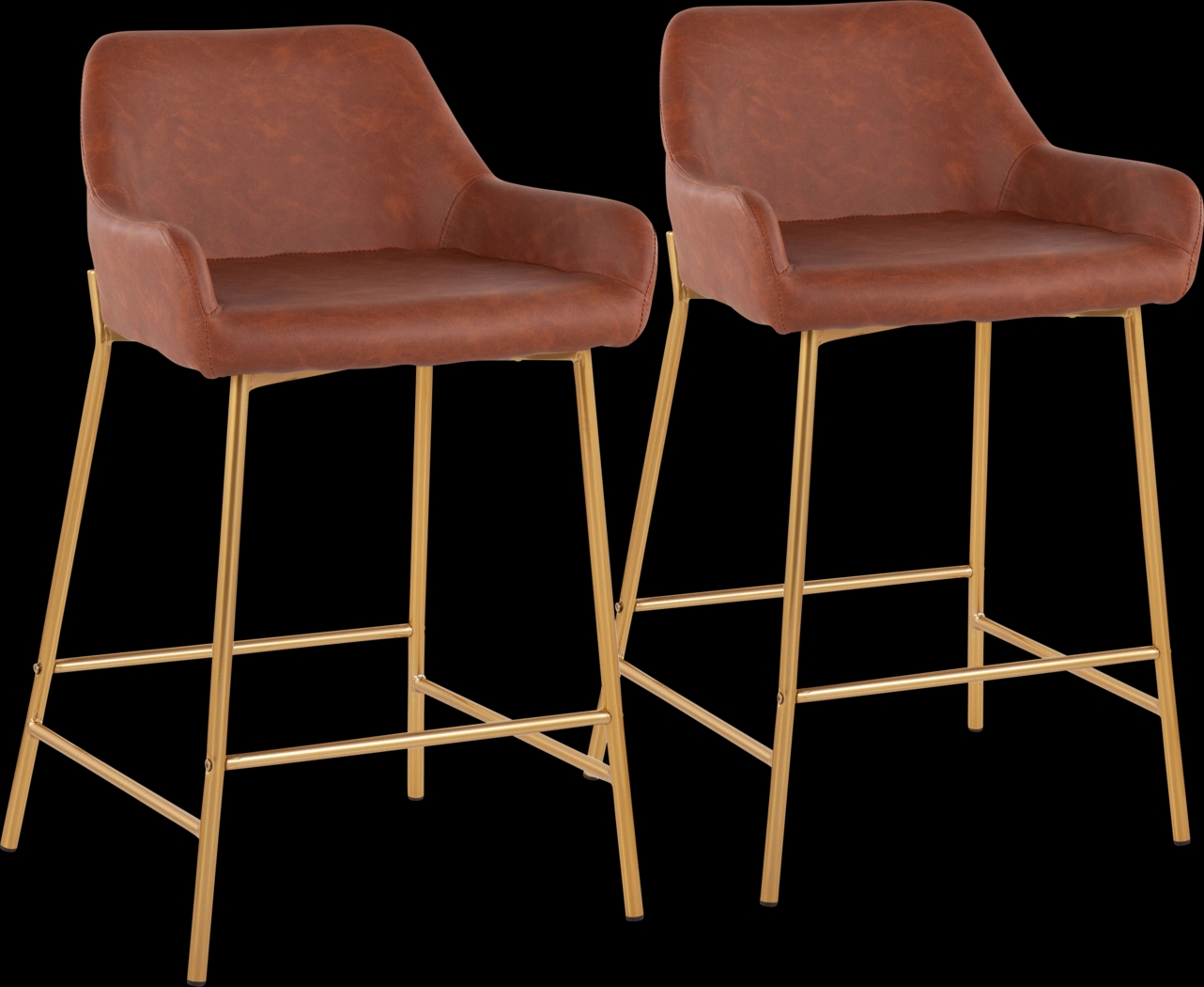 Rimcrest I Camel Counter Height Stool Set of 2 - Thumbnail - Image 1