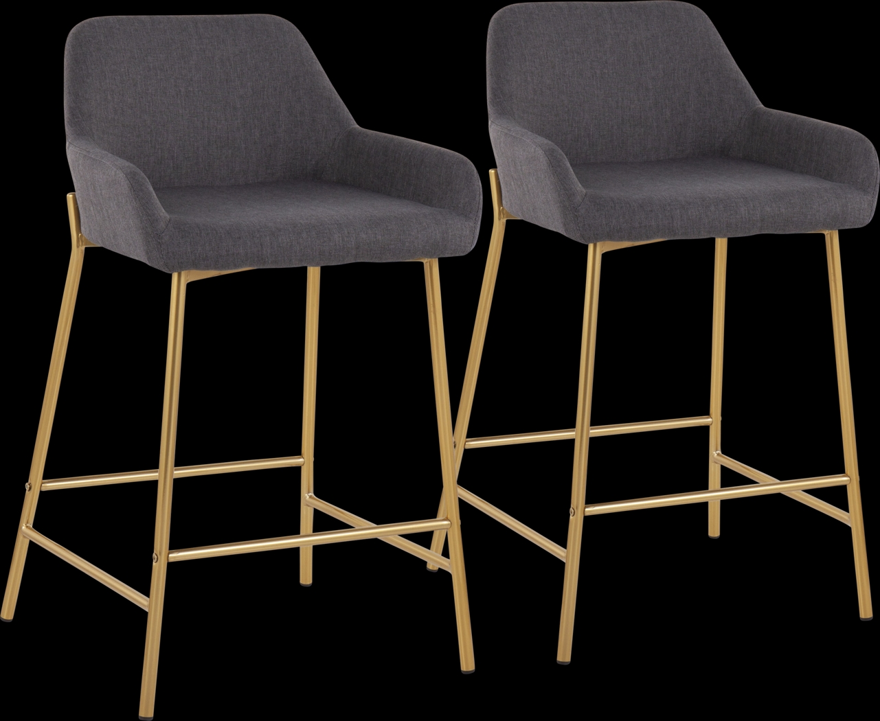 Rimcrest I Charcoal Counter Height Stool Set of 2 - Thumbnail - Image 1