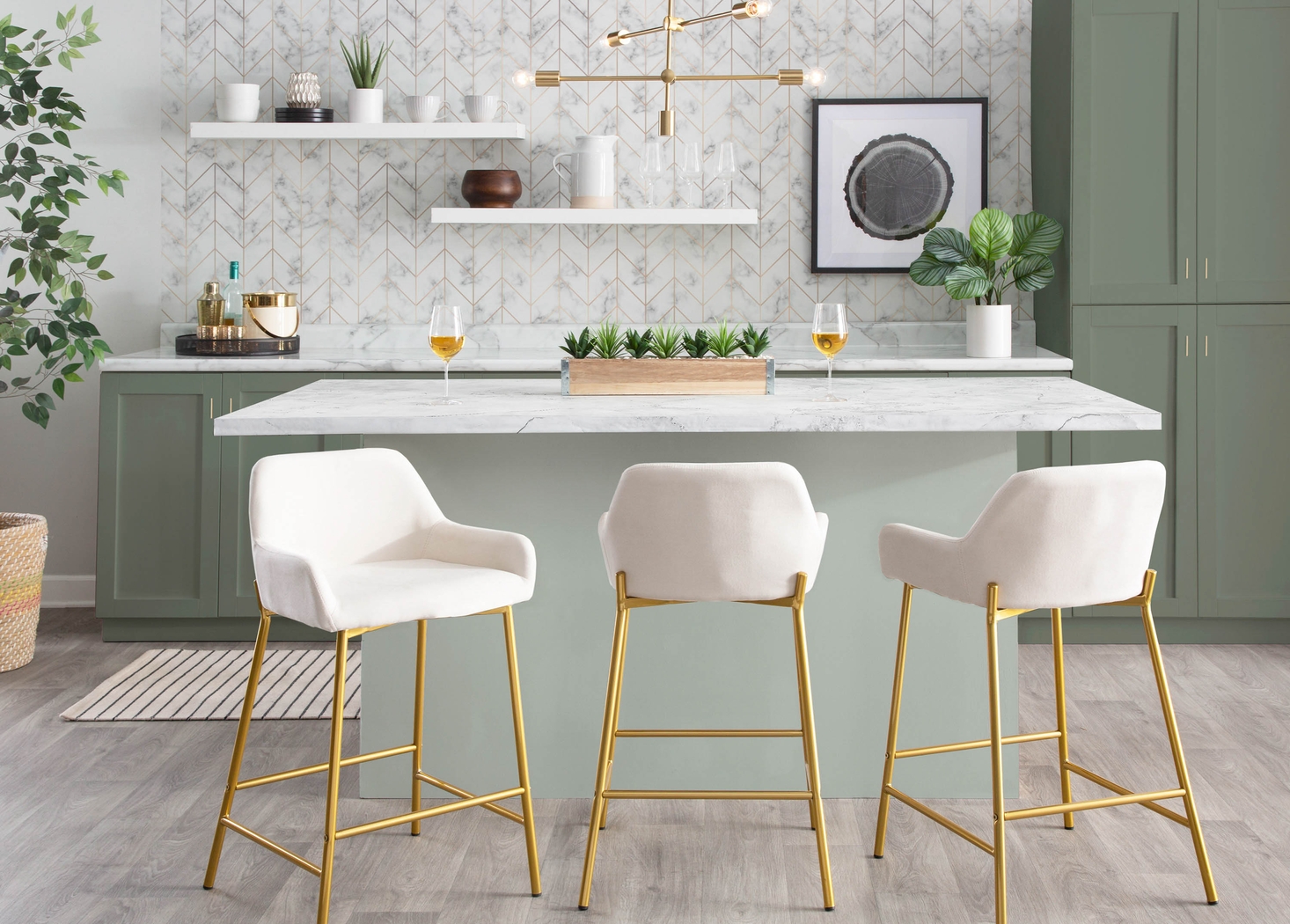 Rimcrest I Cream Counter Height Stool Set of 2 - Thumbnail - Image 8