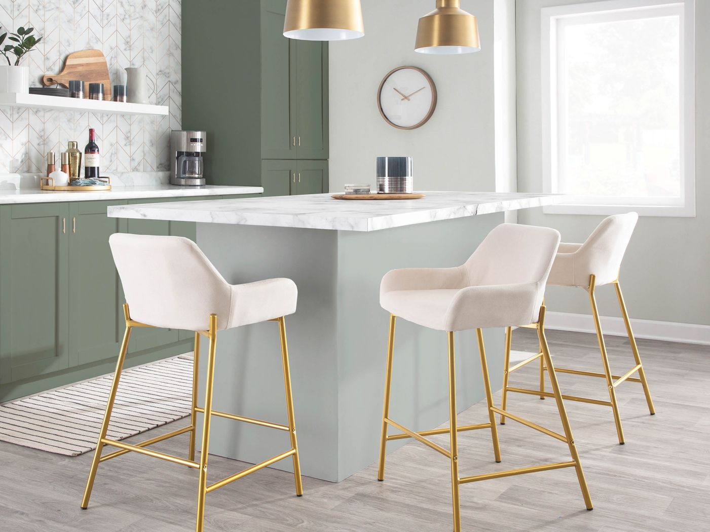 Rimcrest I Cream Counter Height Stool Set of 2 - Thumbnail - Image 9