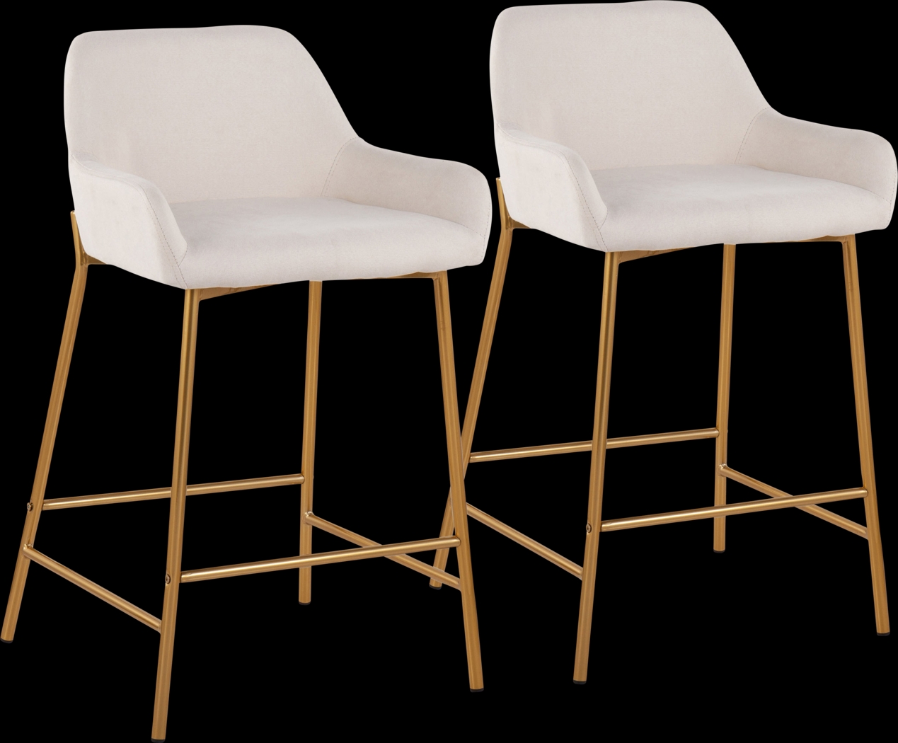 Rimcrest I Cream Counter Height Stool Set of 2 - Thumbnail - Image 1