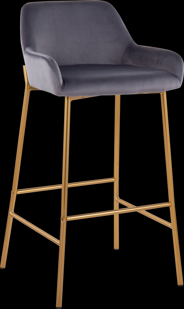 Rimcrest I Silver Barstool Set of 2 - Thumbnail - Image 2