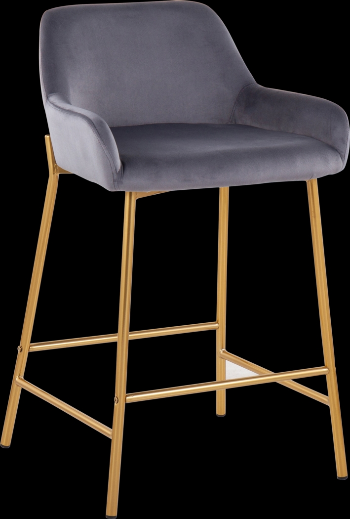 Rimcrest I Silver Counter Height Stool Set of 2 - Thumbnail - Image 2