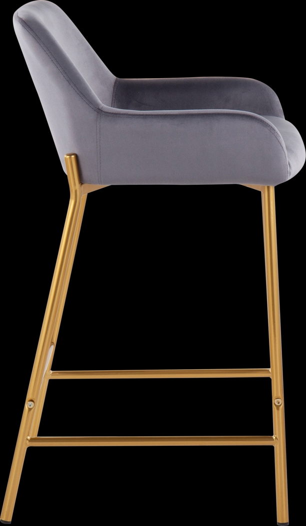 Rimcrest I Silver Counter Height Stool Set of 2 - Thumbnail - Image 3