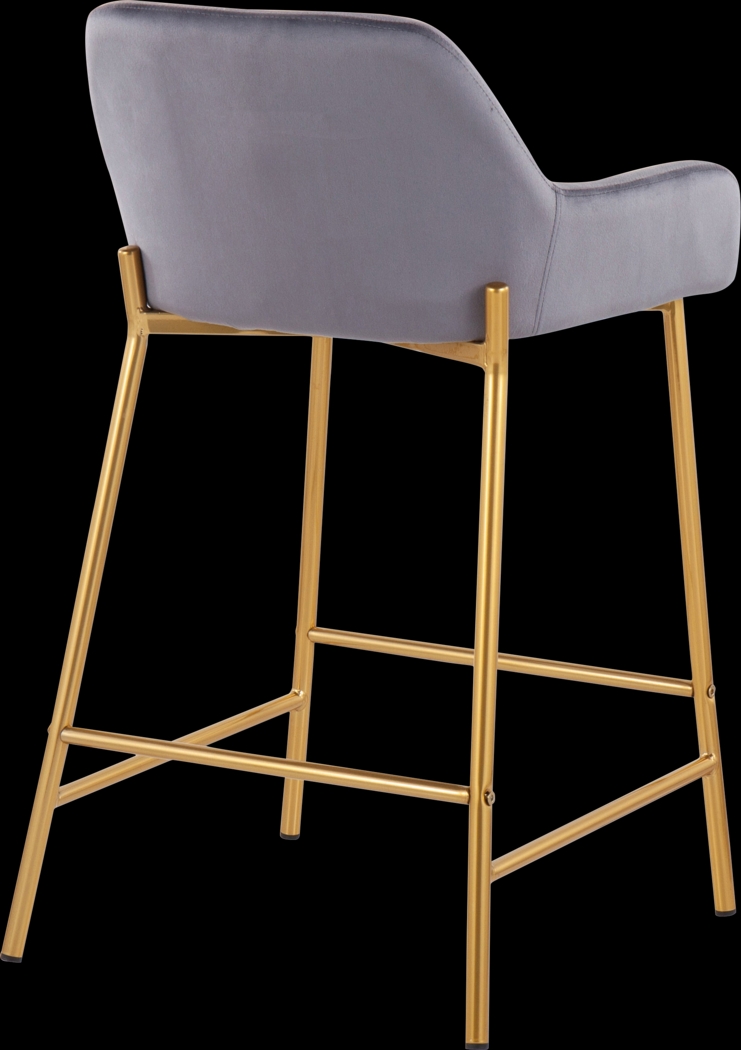 Rimcrest I Silver Counter Height Stool Set of 2 - Thumbnail - Image 4