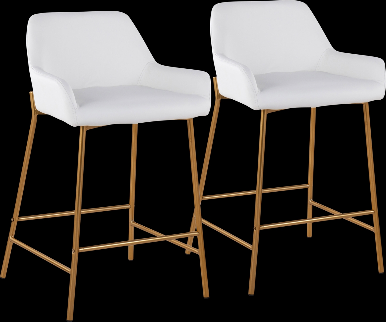 Rimcrest I White Counter Height Stool Set of 2 - Thumbnail - Image 1