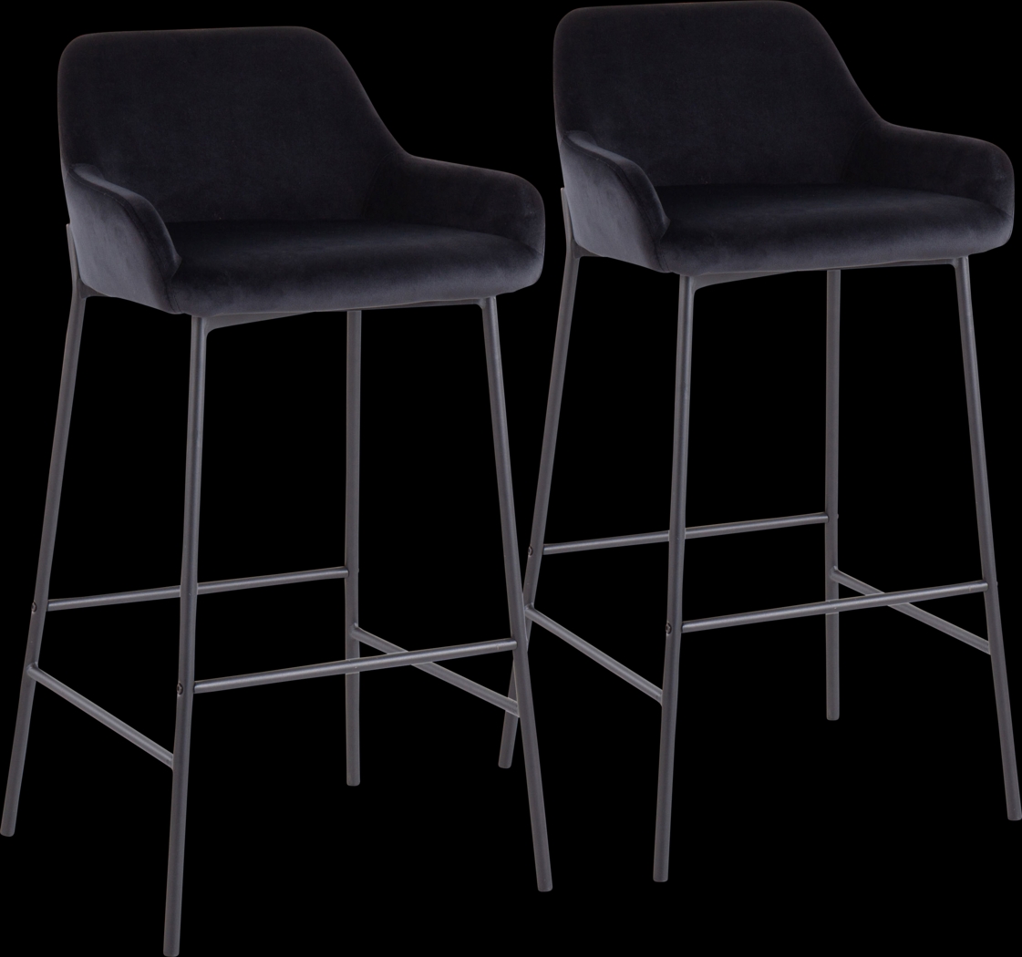 Rimcrest II Black Barstool Set of 2 - Thumbnail - Image 1