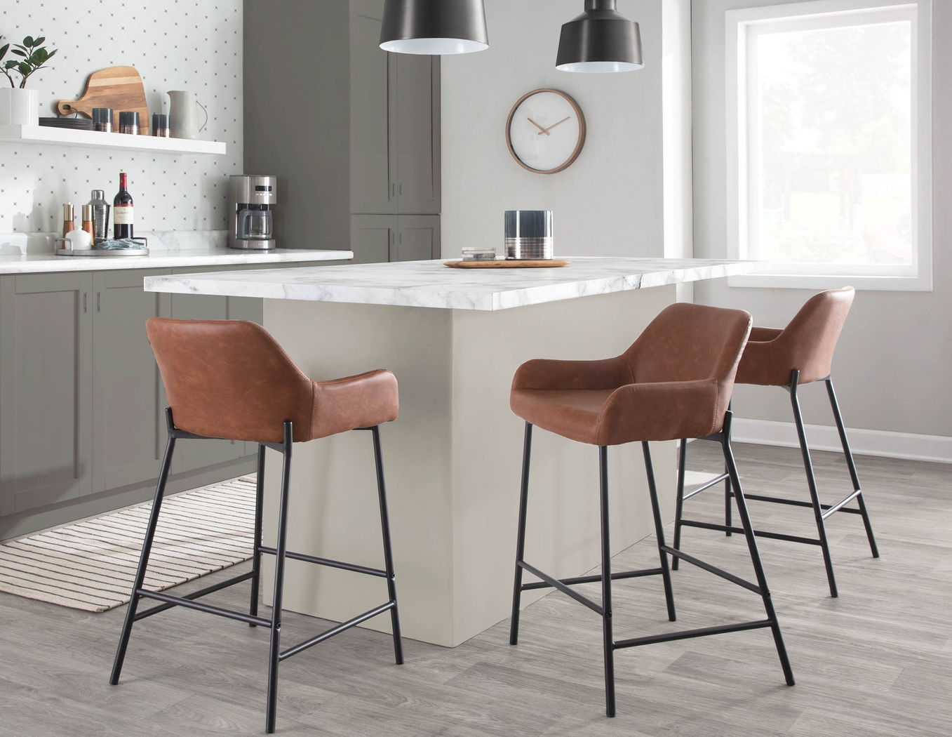 Rimcrest II Camel Counter Height Stool Set of 2 - Thumbnail - Image 9