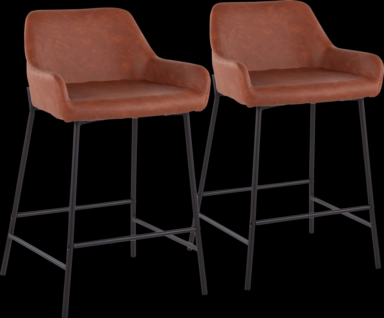 Rimcrest II Camel Counter Height Stool Set of 2 - Thumbnail - Image 1