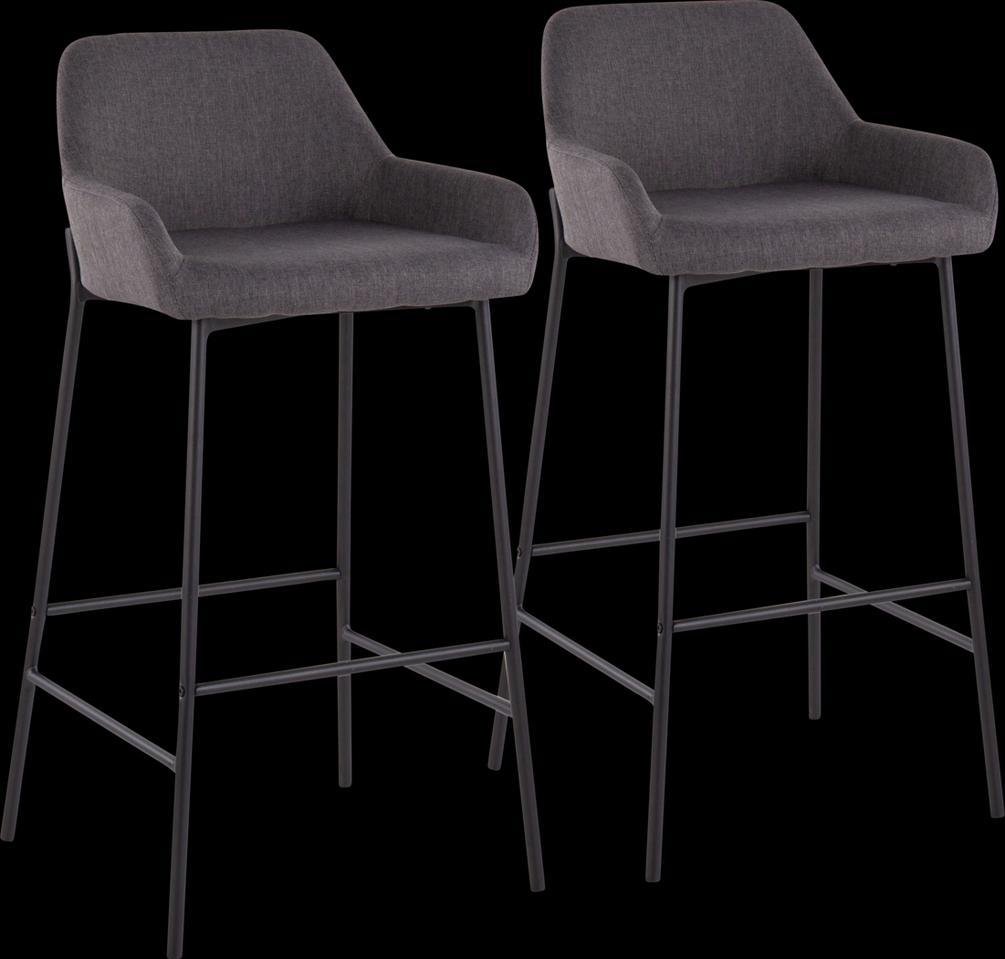 Rimcrest II Charcoal Barstool Set of 2 - Thumbnail - Image 1