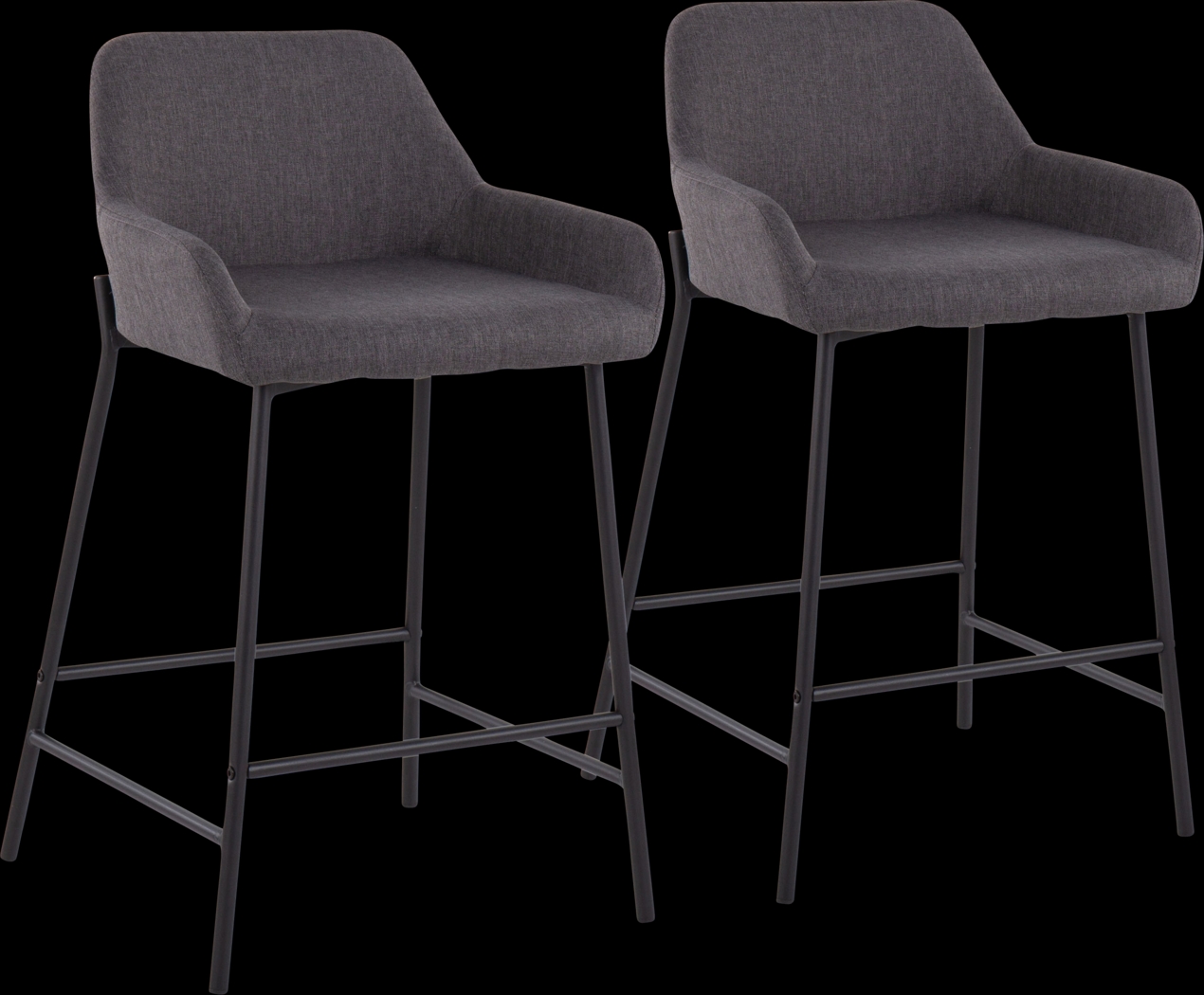 Rimcrest II Charcoal Counter Height Stool Set of 2 - Thumbnail - Image 1