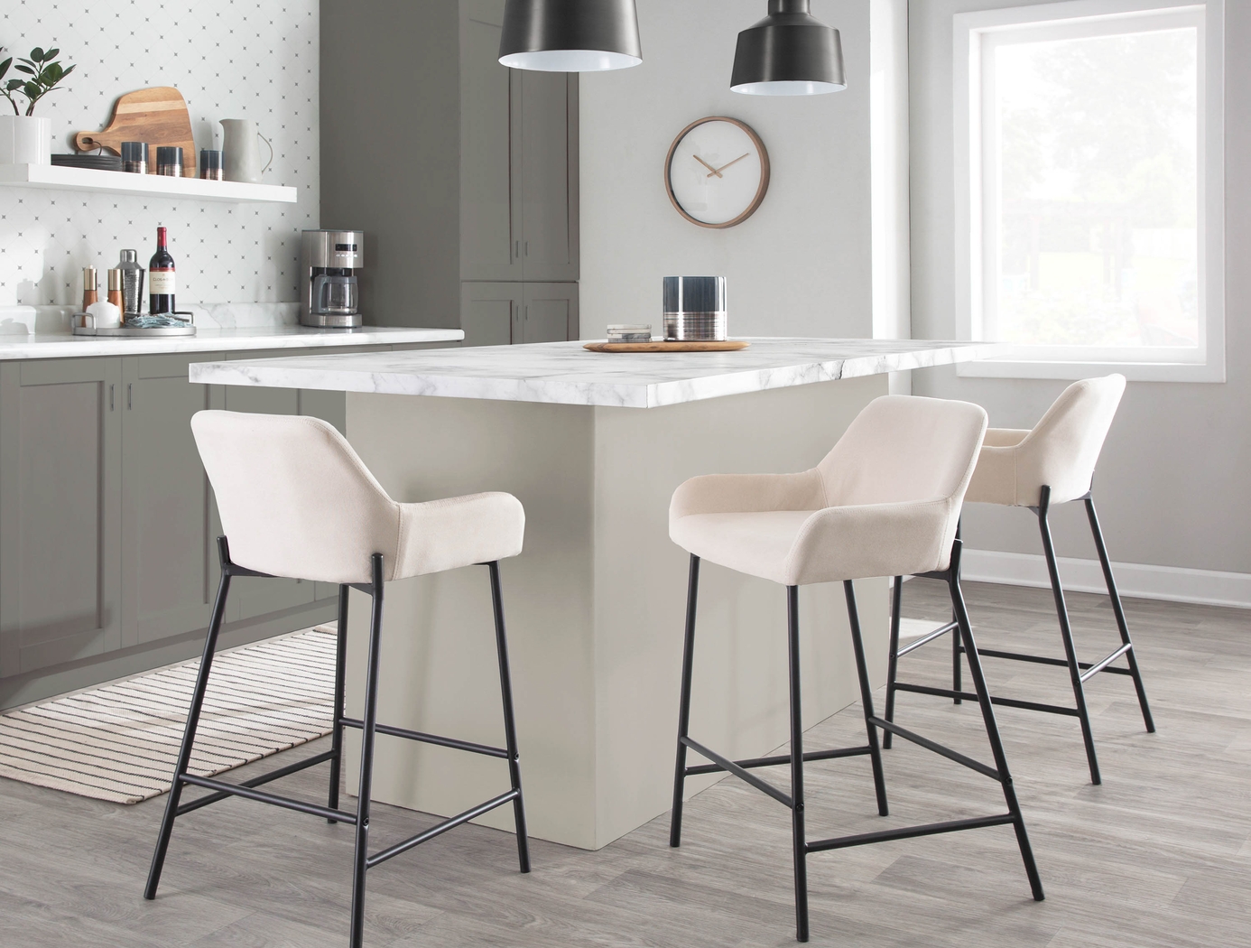 Rimcrest II Cream Counter Height Stool Set of 2 - Thumbnail - Image 9