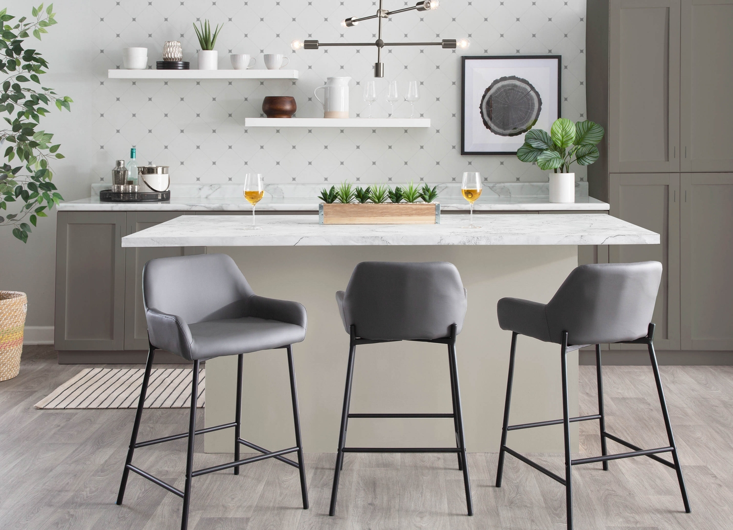 Rimcrest II Gray Counter Height Stool Set of 2 - Thumbnail - Image 8