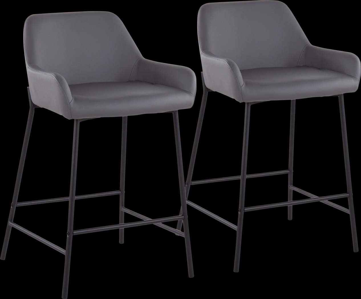 Rimcrest II Gray Counter Height Stool Set of 2 - Thumbnail - Image 1