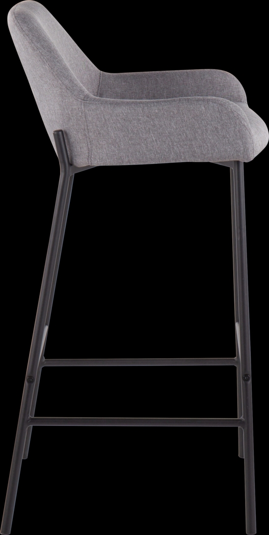 Rimcrest II Gray Fabric Barstool Set of 2 - Thumbnail - Image 3